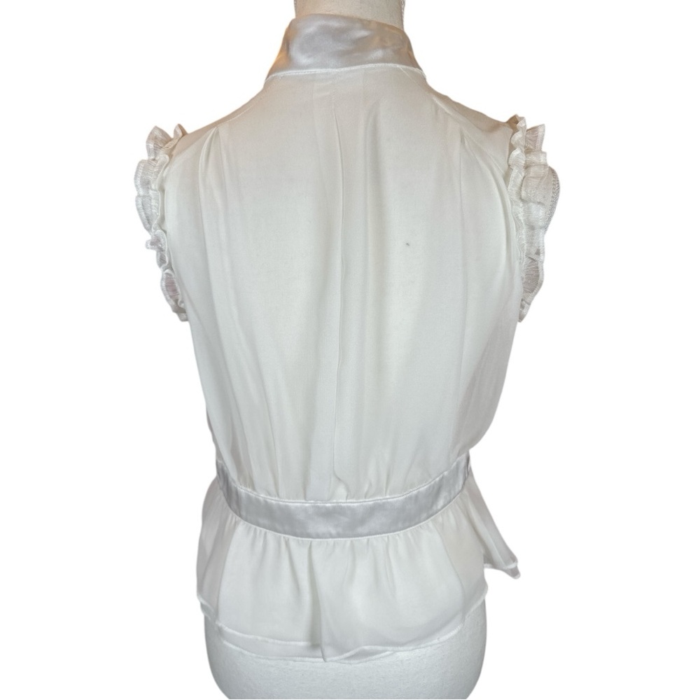 Plastic Island White Ruffled Blouse - Picture 3 of 6